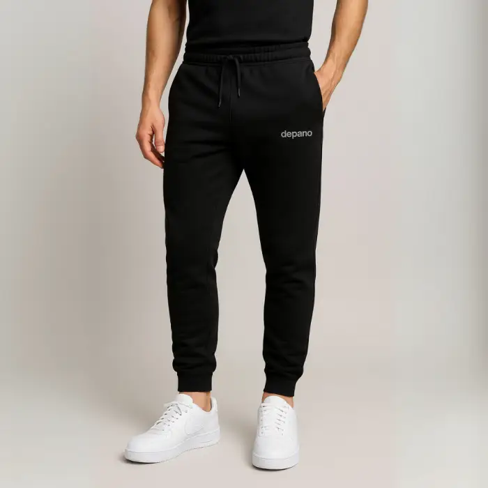 Depano - Siyah Minimal Jogger Eşofman Altı